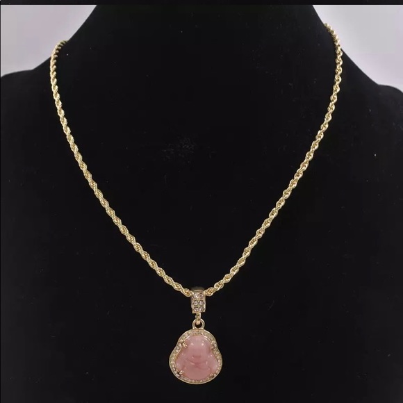 Laughing Buddha With Gold Twisted Chain - Picture 5 of 11